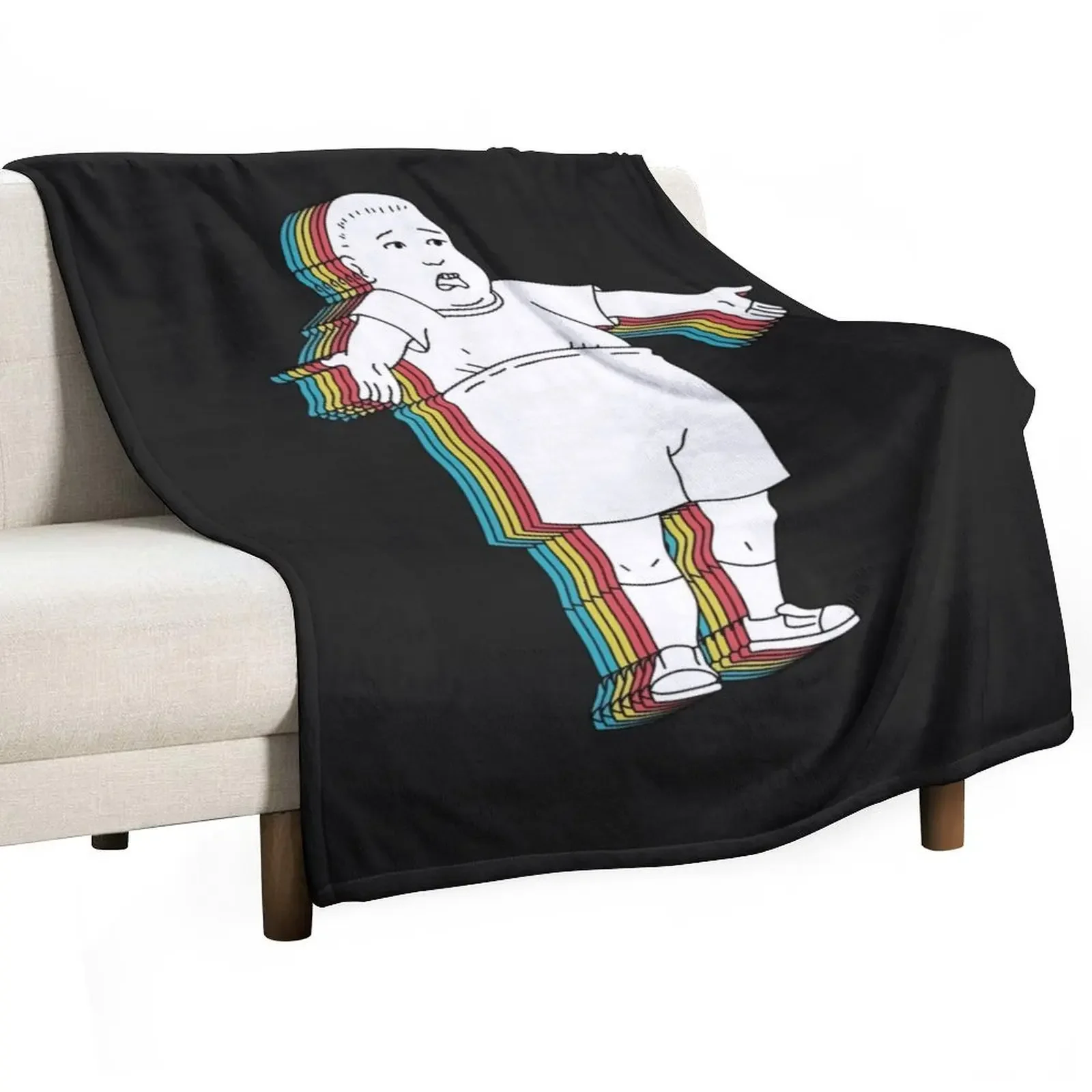 Bobby Hill - What are you talking about? Throw Blanket Heavy Decoratives Bed linens Luxury Designer Blankets 3