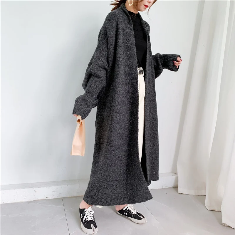 LANMREM 2024 New autumn Fashion Women Clothes Scarf Collar Lantern Sleeves Pocket Loose Knits Cardigan WJ82604