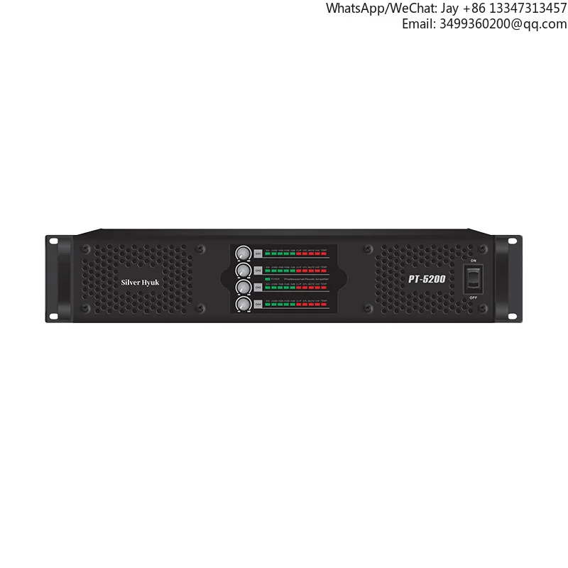 

Professional Stage DJ 4-Channel Class D Metal Amplifier With High-Power Stereo Output For Outdoor Use