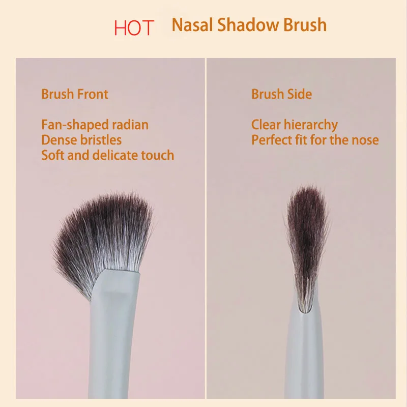 OVW Half Fan-shaped Nose Shadow Brush Soft Angled Flat Head Nose Contour Smudge Makeup Brushes Contour Brush Cosmetics Tools