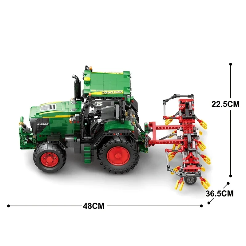 1828PCS Agricultural Tractor Building Blocks Rc APP Remote Control Engineering Car Model Bricks DIY Toys Gifts For Boys Kids