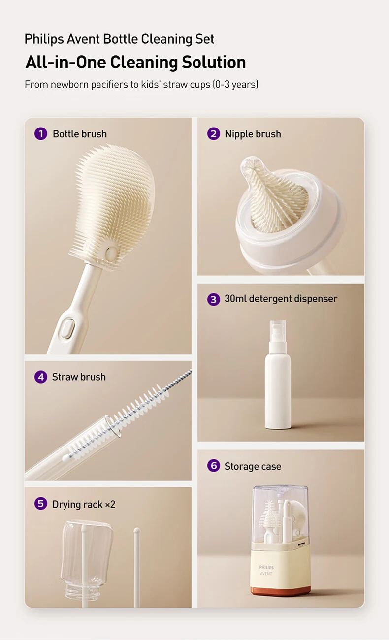 Avent Baby Feeding Bottle Cleaning Set Kitchen Cleaning Tool For Feeding Bottle