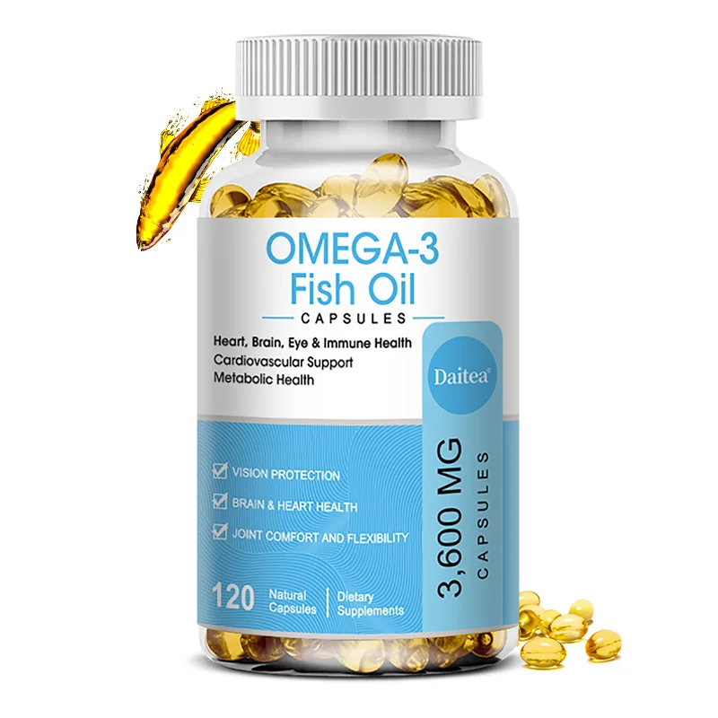 

Triple Strength Fish Oil 3600 Mg, EPA & DHA, Best Essential Fatty Acids, Immune Support, Cardiovascular Health, Joint Health