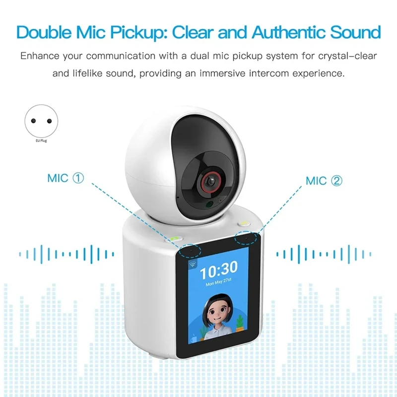 1080P واي فاي كاميرا مراقبة واي فاي كاميرا Ip للمنزل واي فاي كاميرات مراقبة الفيديو دعم للرؤية الليلية سهلة التركيب الاتحاد الأوروبي التوصيل