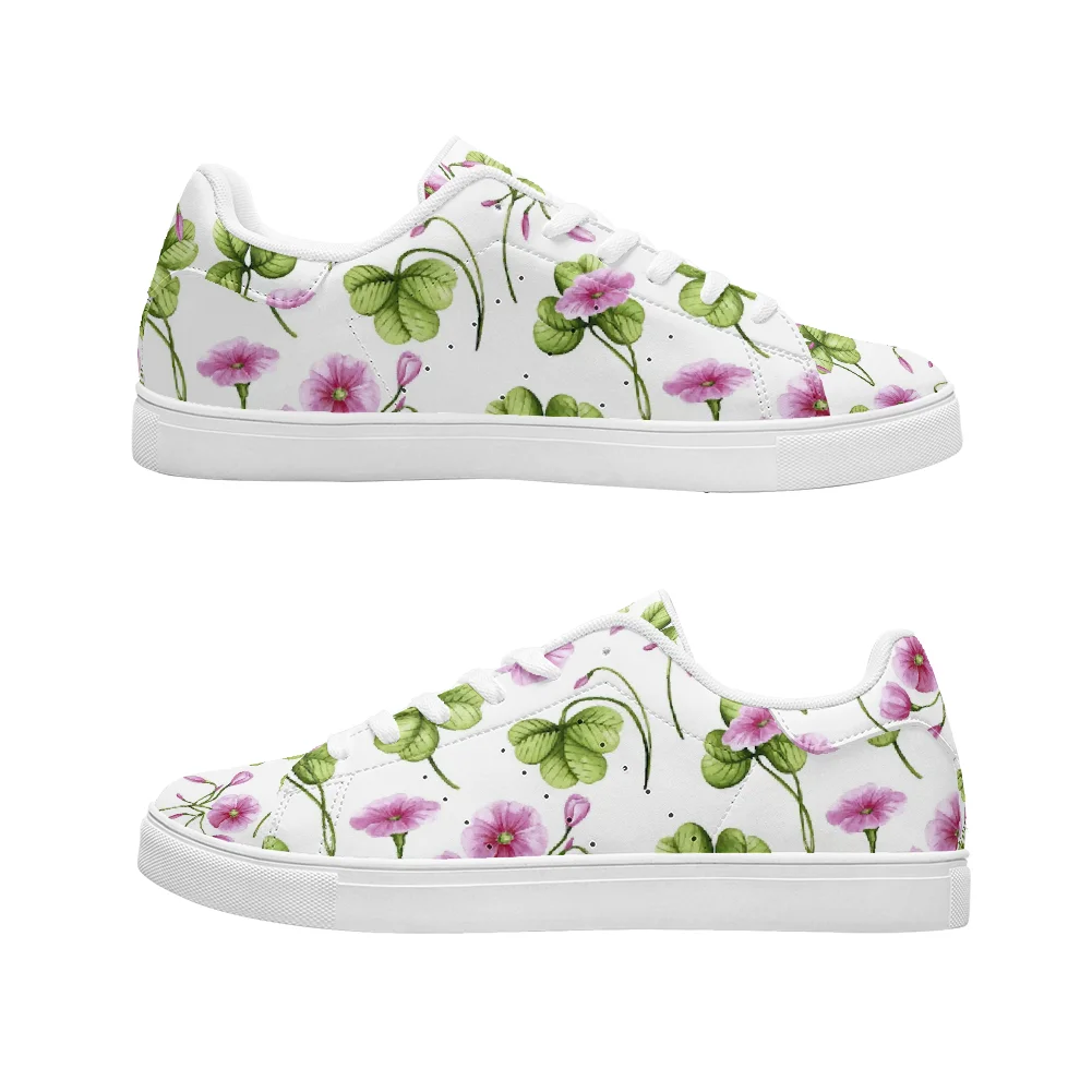 

Spring floral print casual sports fashion shoes high-quality flat sneakers white fashionable youth sports women shoes