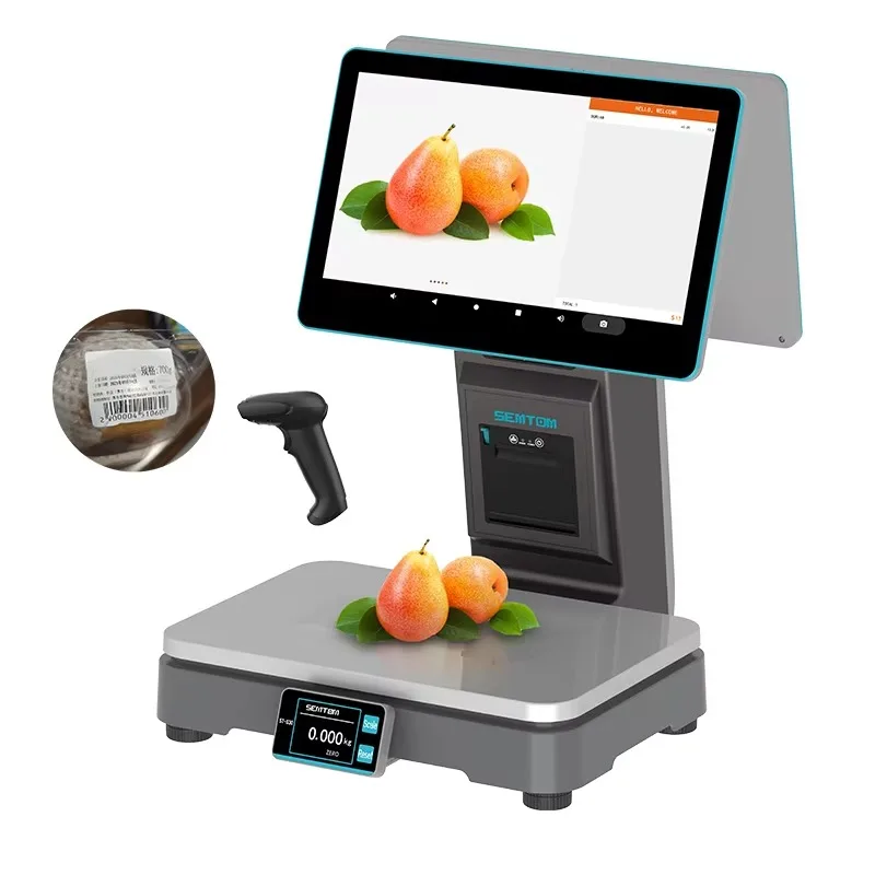 New Arrival 15.6 Inch AI Electronic Digital Touch Screen Supermarket Retail Touch Display Pos Weighing Scale for Retail