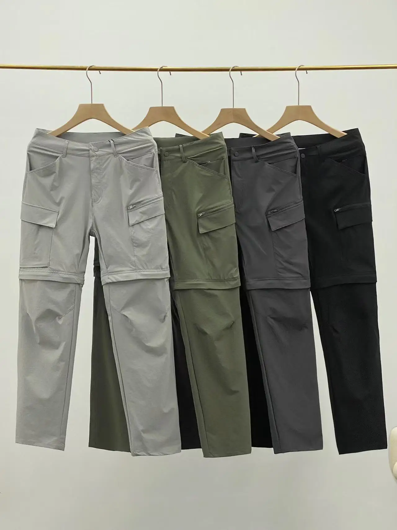 

Outdoor Men's Spor Waterproof Spring Summer Straight Leg Pants Hiking Travel Workwear Trousers Casual Straight Tube Pants