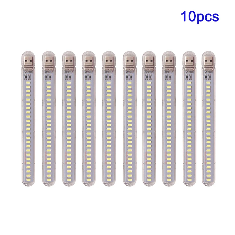 10pcs Mini Portable Laptops USB LED Light Night Light Touch Sensor Dimmable Table Desk Book Lamp Power Bank PC Reading Lighting