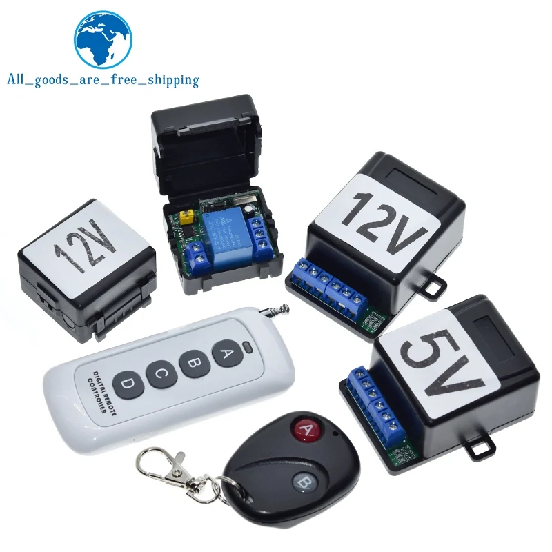 433 ميجا هرتز اللاسلكية التحكم عن بعد التبديل AC110V 220 فولت 10A 1CH وحدة التتابع استقبال ON OFF التحكم عن بعد لأضواء Led لمبة DIY بها بنفسك #1