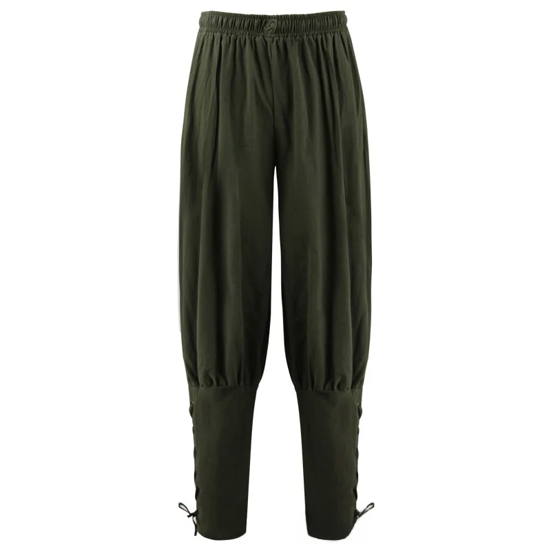 Pantaloni casual larghi medievali loween Colore puro Cinturino per il piede piccolo Wi Pantaloni lunghi caldi Costume di scena per abbigliamento etnico da donna