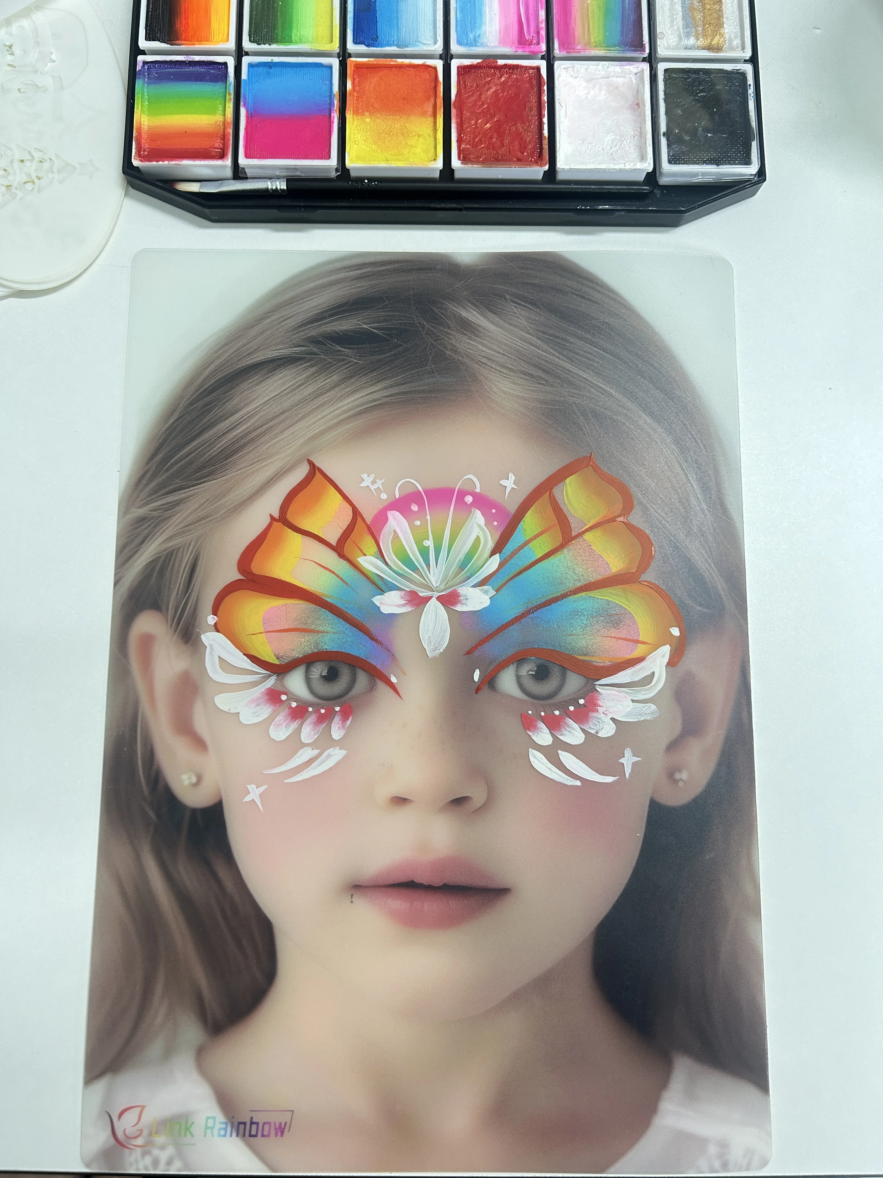 Face painting real practice board transparent black practice board can be repeatedly washed frosted board