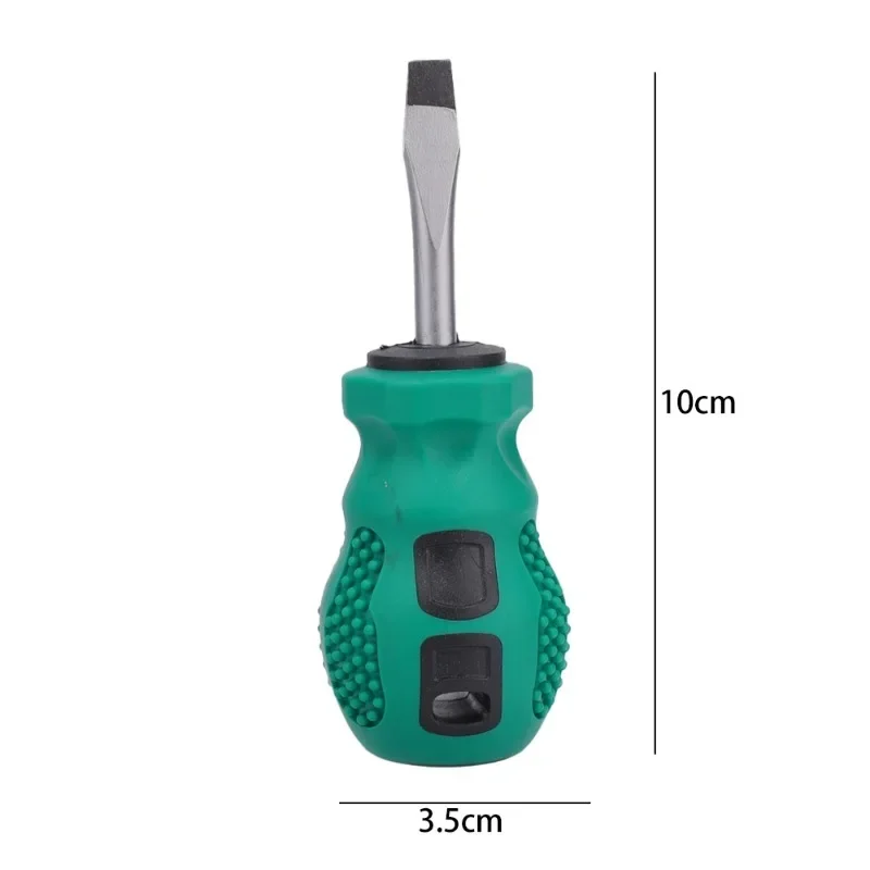 Magnetic Short Handle Screwdrivers Flat Cross Radish Head Screwdriver with Anti-slip Insulation Handle Multipurpose Repair Tools