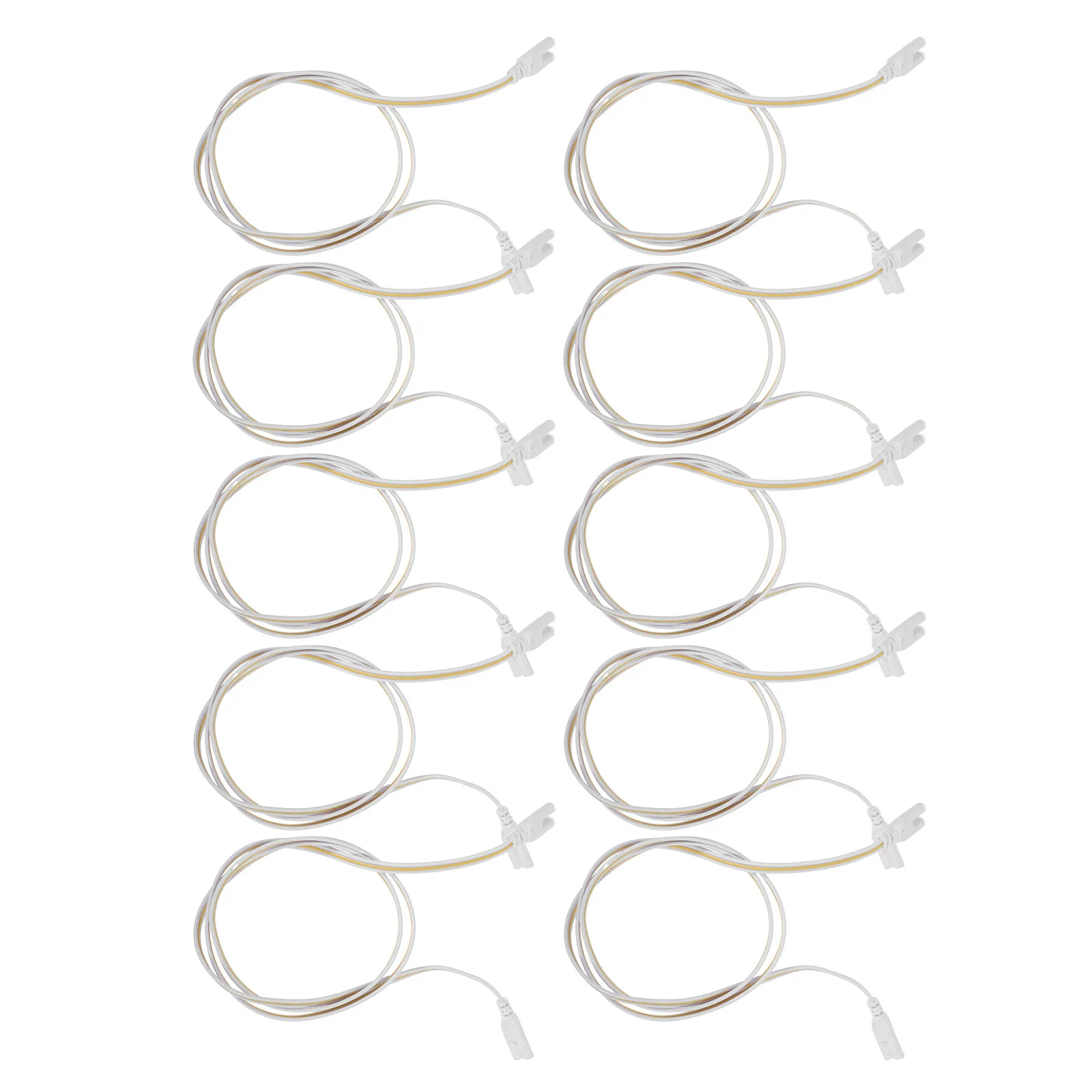 10Pcs T5 T8 LED Tube Power Extension Cable 3.3ft 3-Pin Double End Connector Wire Integrated Lamp Connecting Cord for Workshop