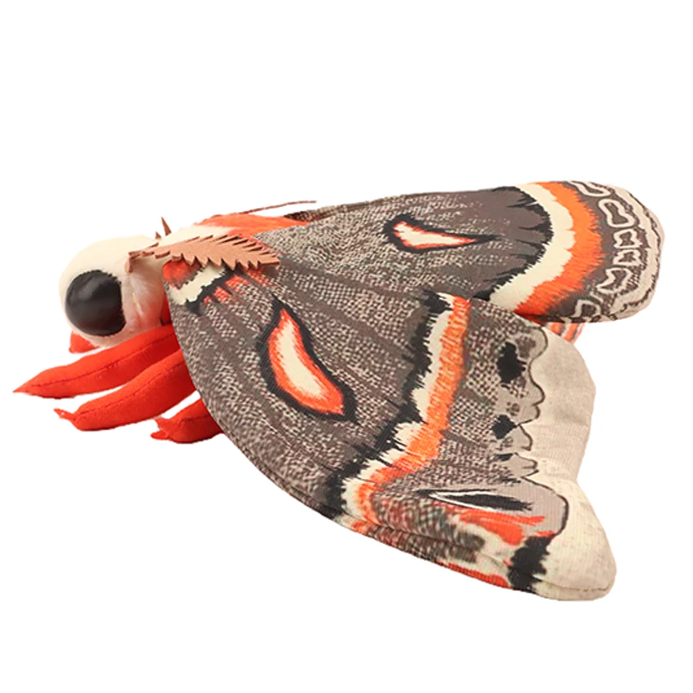 ตุ๊กตาหนอนผ้าไหมน่ารักขนาด 25 ซม. ตุ๊กตาหนอนไฮโลโฟรา เซเครโพอีย์ ของเล่นตุ๊กตาหนอนผีเสื้อเหมือนจริง ของเล่นเด็ก