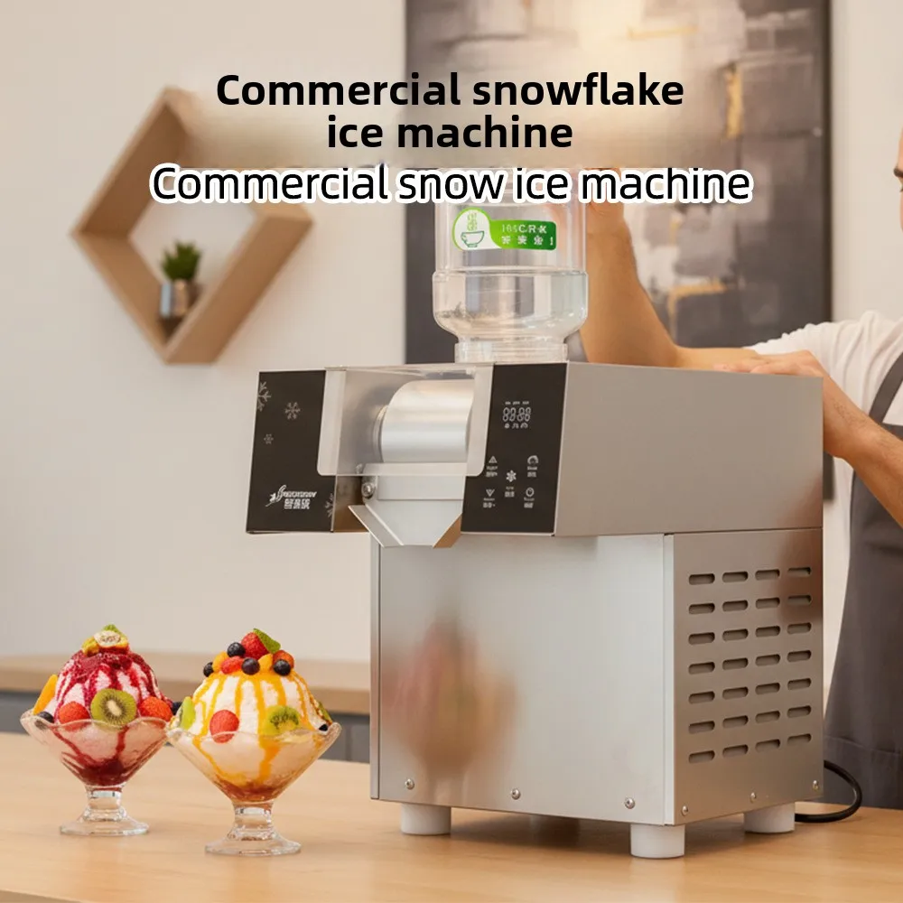 Commercial Snow Ice Machine Touch Screen One-Touch Clean for Milk Tea Dessert