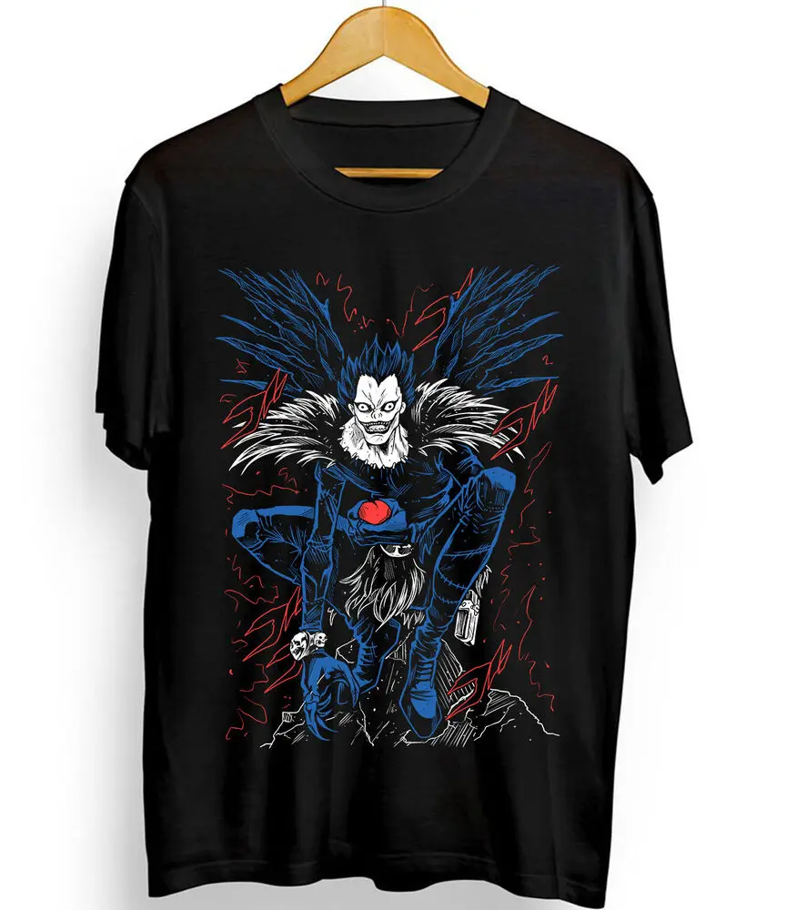 Kira Ryuk T-Shirt Death Note Horror Anime Black Graphic Tee Gifts Shirt All Size