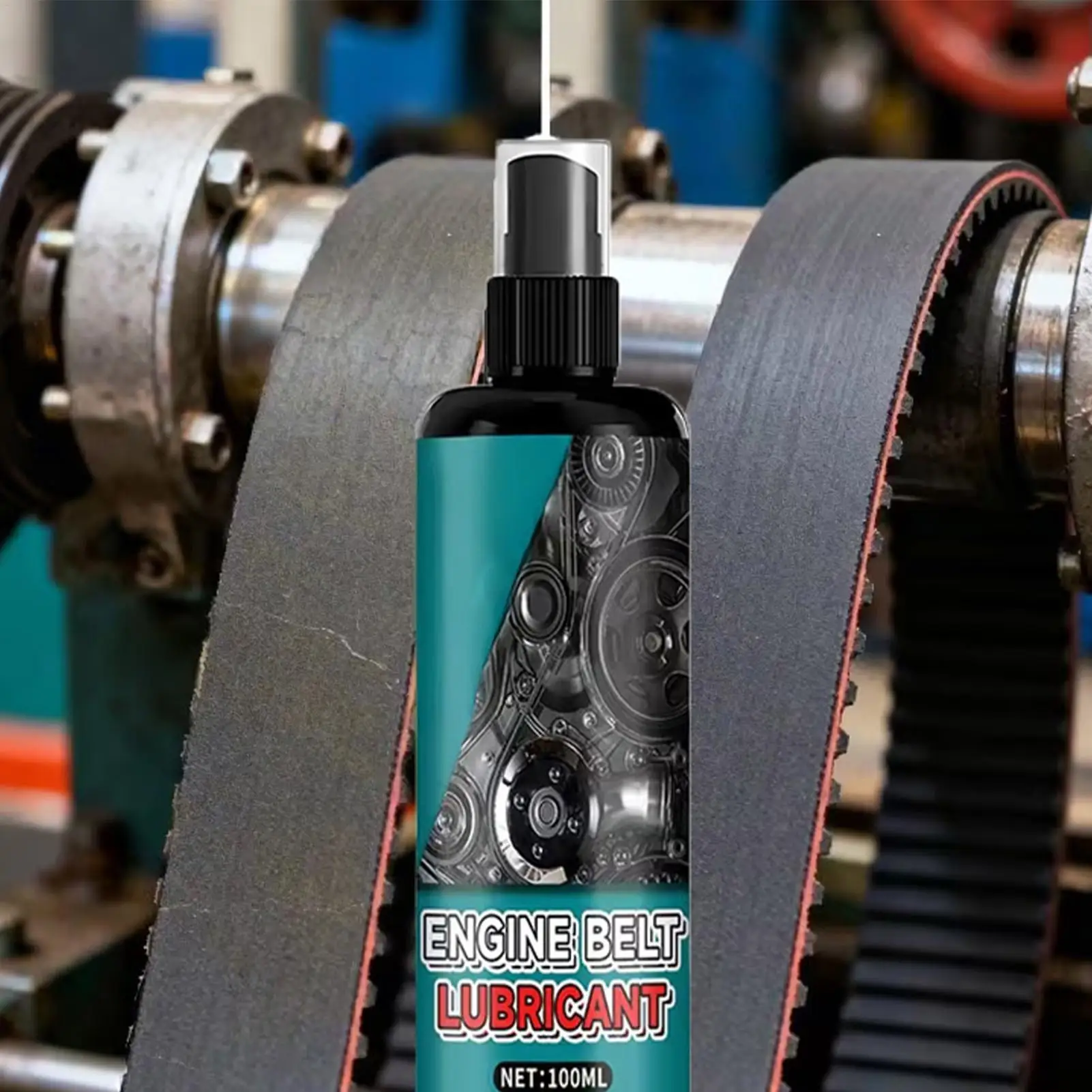 100ml Car Squeak Belt Dressing Spray Quick-Dry Belt Dressing Noise Reduction Lubricant for Timing Drive Rubber AC Compressor