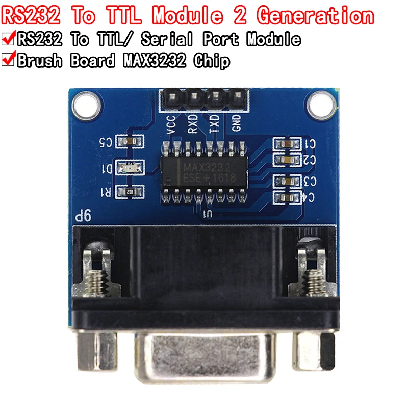 Módulo convertidor de puerto Serial MAX3232 RS232 a TTL, conector DB9 MAX232