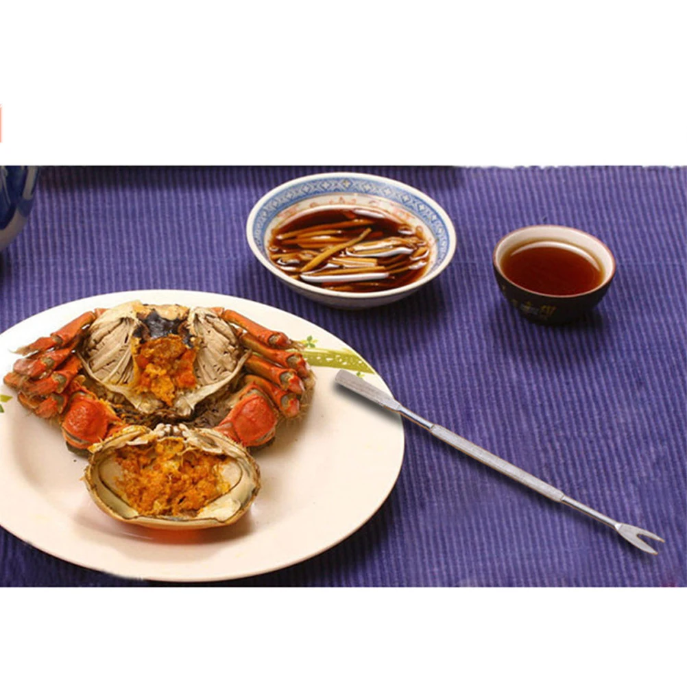 

1 шт., вилка для морепродуктов из нержавеющей стали, универсальный инструмент для отмычки гаек для омаров, крабов, когтей, молюсков, орехов, кухонные барные инструменты