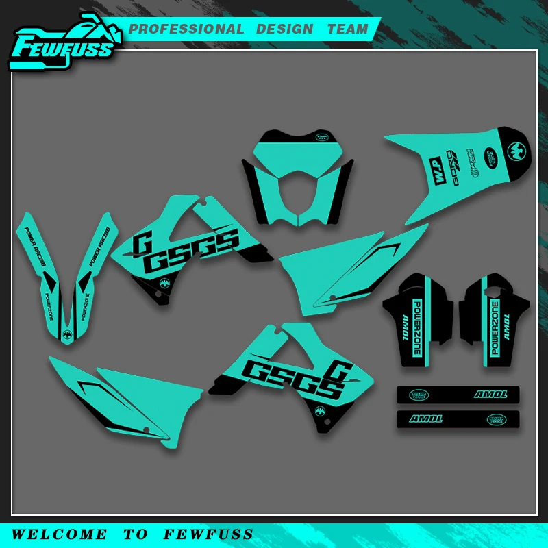 Fewfuss Graphics Decals Stickers Kits For Gas Gas GASGAS EC 125 200 250 300 450 2010 2011 Background Custom Number Name