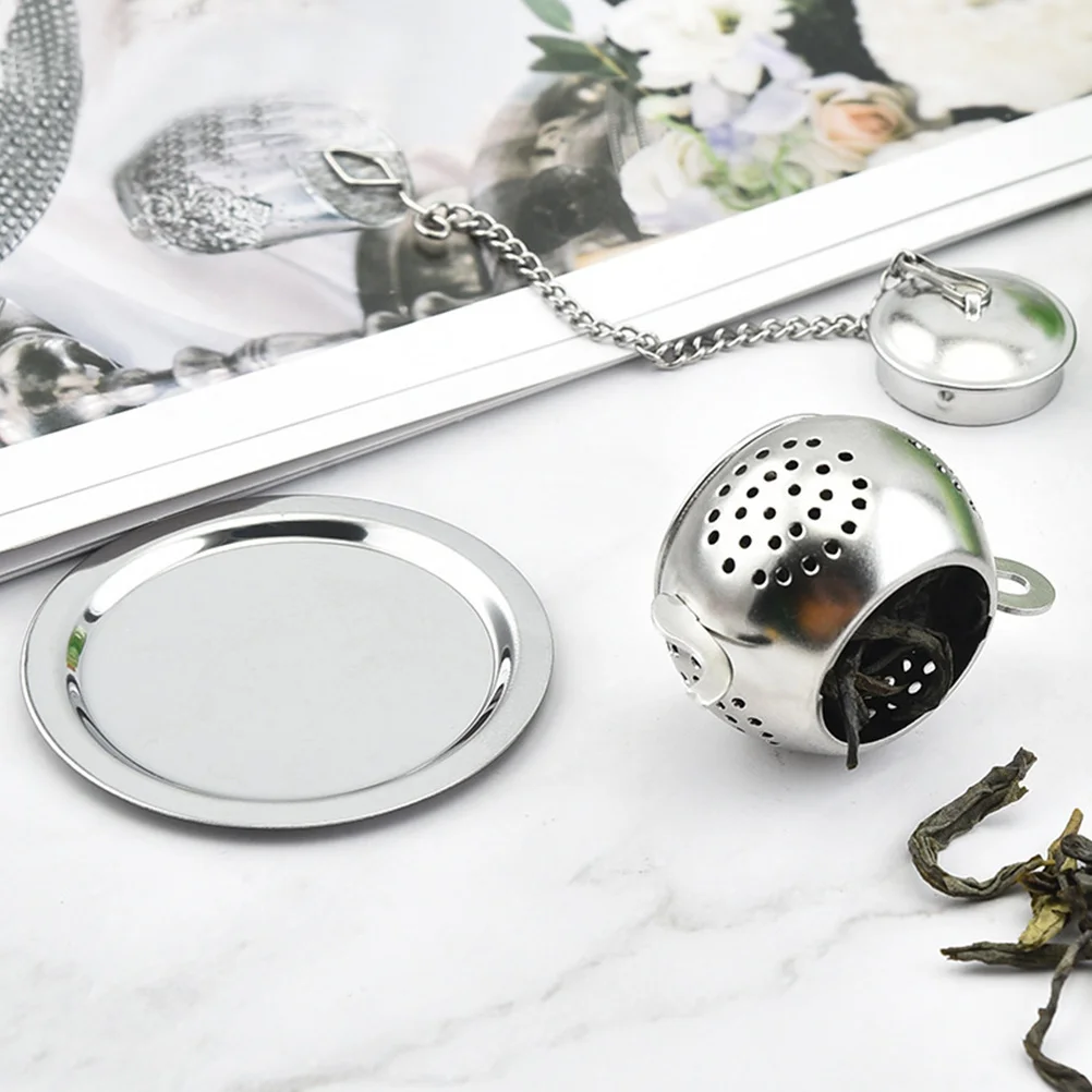 

4Sets Tea Infuser Stainless Steel Leaves Strainer Fine Mesh Filter for Loose Tea Herbal Spices Home Use