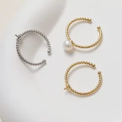 2PCS 14K Gold Plated Spiral Ring Setting Holder Brass Jewelry DIY Making Supplies Material Accessories