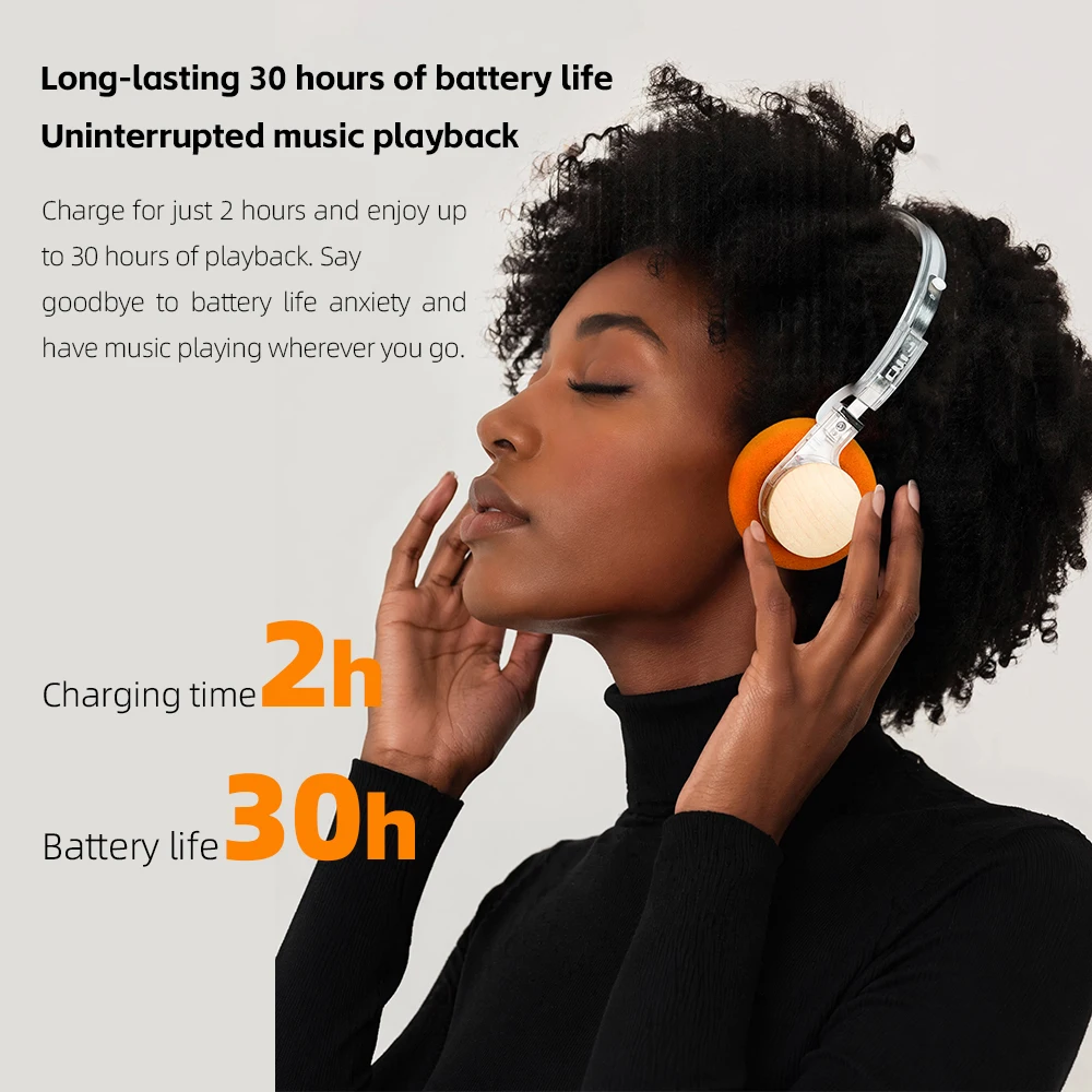 Słuchawki Bluetooth FIIO EH11, mocny bas i audio Hi-Res LDAC, lekka konstrukcja w stylu retro, 30 godzin pracy na baterii, podpora podłączenia dwóch urządzeń i A — zdjęcie produktu 6