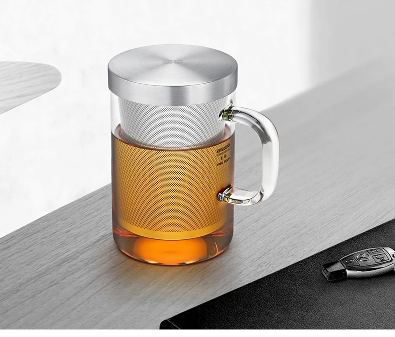 Samadoyo Glass Teapot Multi-function Tea Infuser Mug High Borosilicate Glass Tea Cup Maker Healthy Household Office Drinking