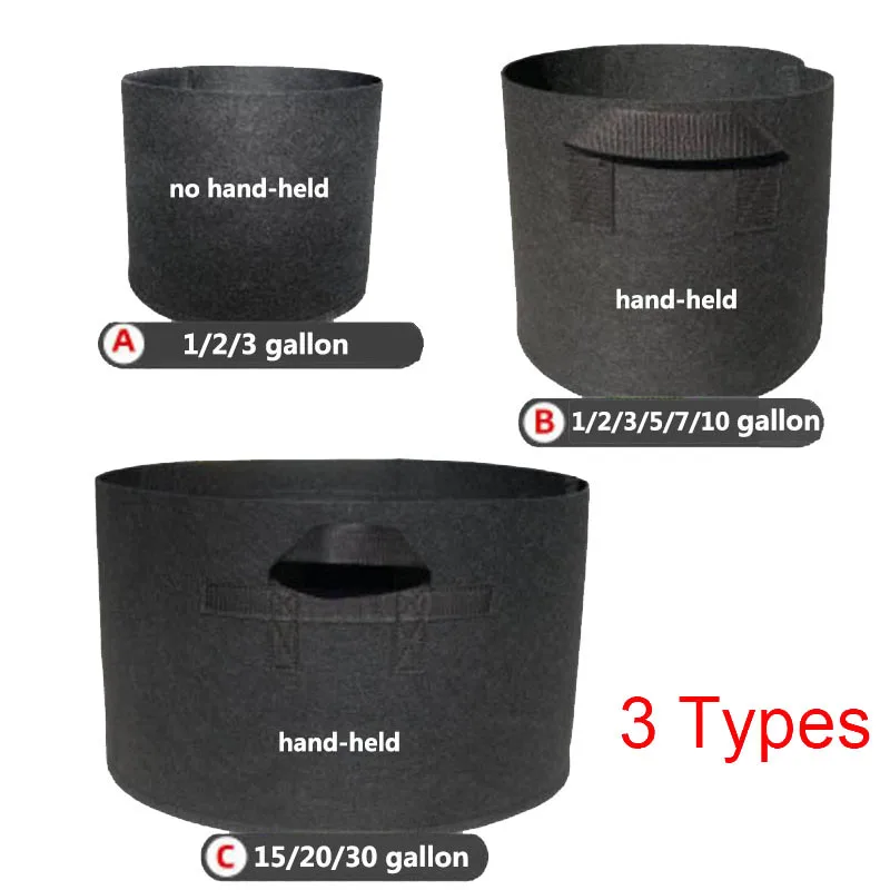 5pcs 1-15 Gallon Plant Grow Bags pots Flower  planter bags  vegetable Gardening Jardin Growing planter container