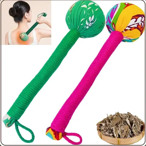 2PCS Long Size Manual Lymphatic Drainage Massage Hammer for Body, Back Massage Hammer Taichi,