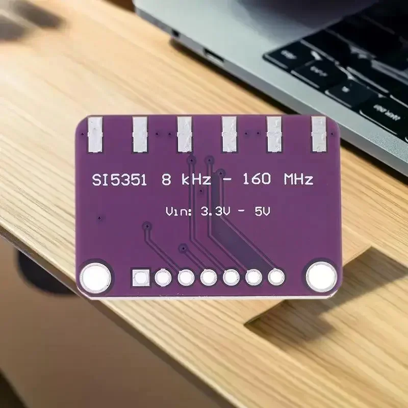 DC 3V-5V Si5351A Clock Generator Module, High Precision Frequencies 8KHz to 160MHz, I2C Compatible