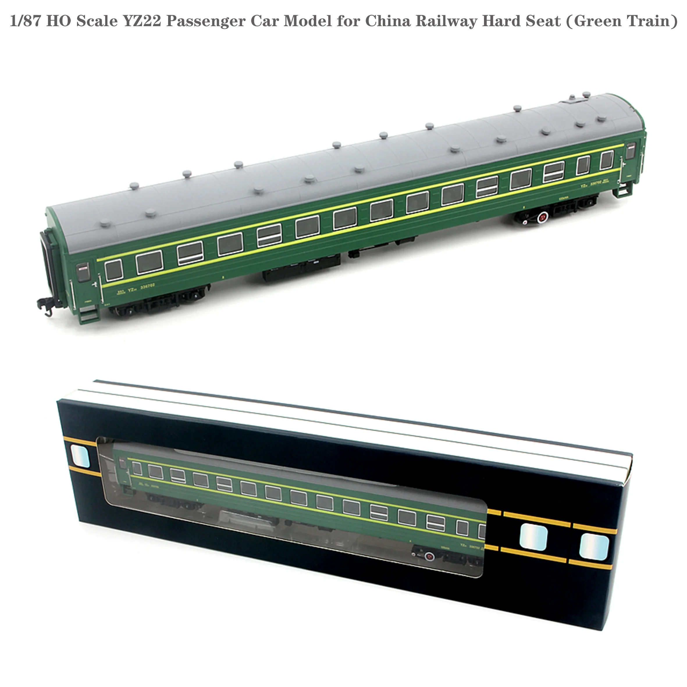 

1/87 HO Scale YZ22 Passenger Car Model for China Railway Hard Seat (Green Train) Finished product collection model