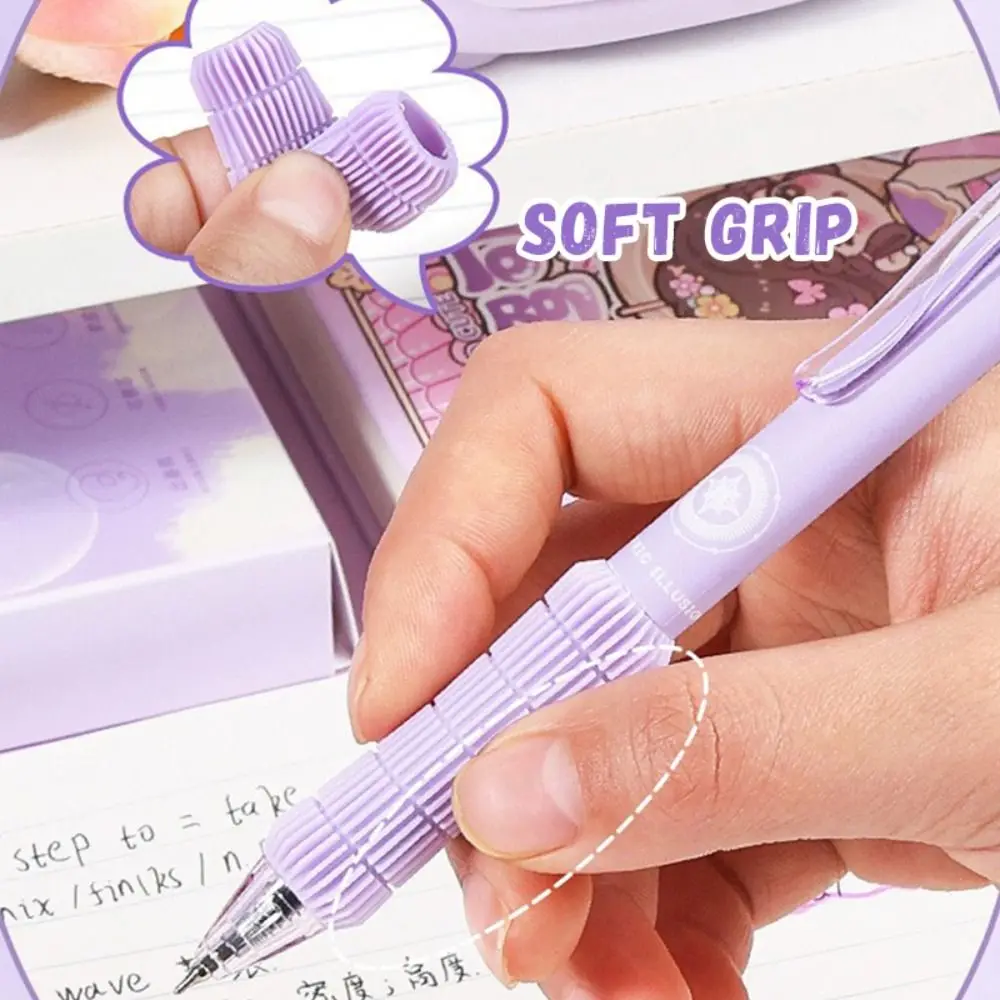 4 ピース/セット多機能 CS チップ中立ペンソフトグリップ減圧ゲルペン 0.5 ミリメートル黒インク署名ペン学生