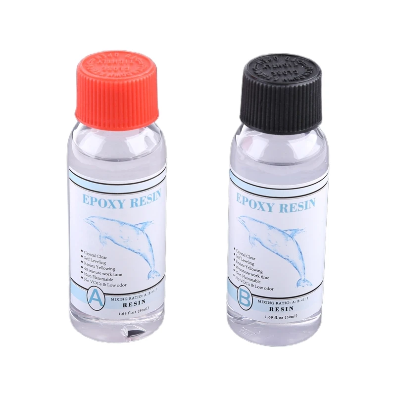 50ml Clear Resin Epoxy High Adhesive 1:1 AB Crystal Resin Jewelry Making