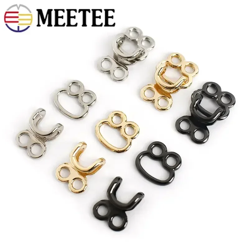 20Sets 18-27mm Metal Invisible Garment Hook Jeans Pants Skirts Adjust Clasp Decoration Buttons DIY Sewing Crafts Accessories