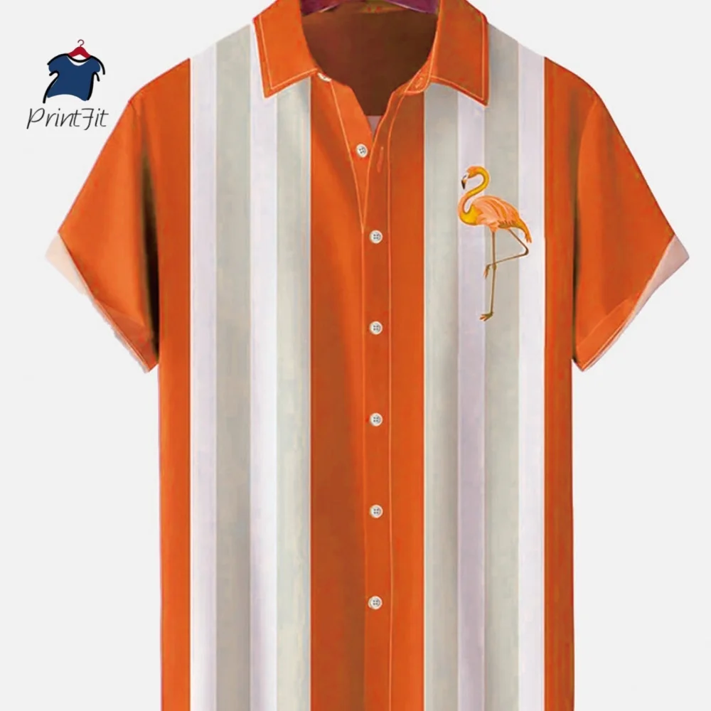 New Men's Shirt Summer Bowling Style Hawaiian Short Sleeve Shirt Daily Street Wear Comfortable Soft Top Fashion Button Desi