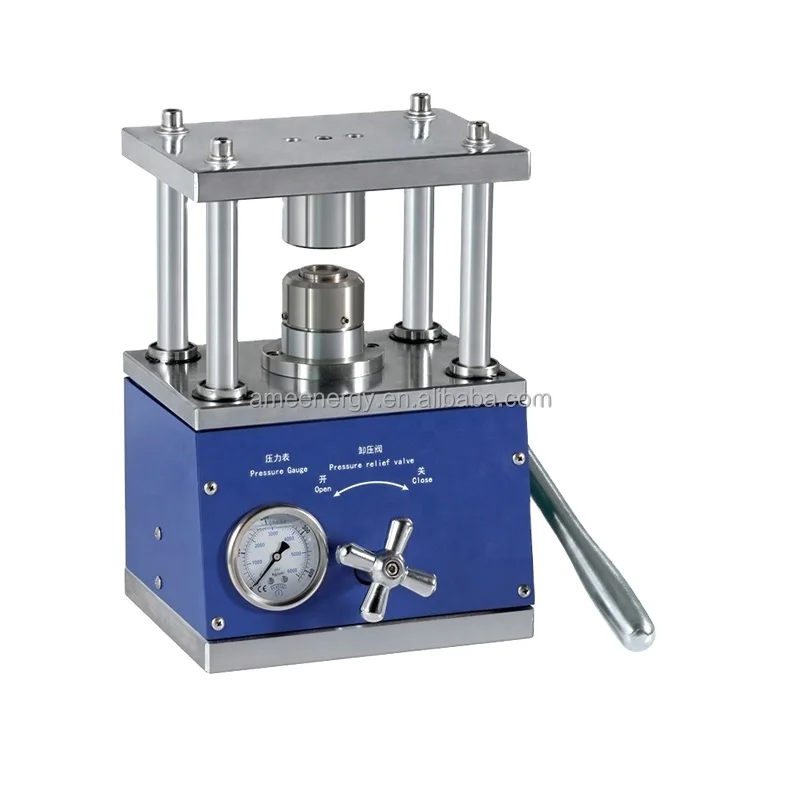 Coin Cell Hydraulic Crimping / Sealing Machine with Assembly Mold and Disassembly Molds