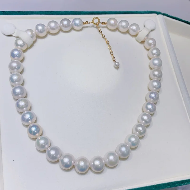 

SGARIT Fine Jewelry, классическое простое жемчужное ожерелье, 14-каратное золото, 12-13 мм, жемчужное ожерелье Эдисона для вечеринки