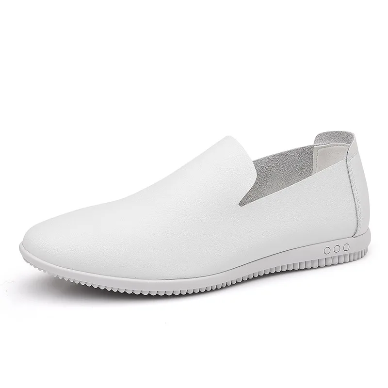 

Fashion Slip-on Flat-soled Men Loafers Spring Autumn Soft-soled Casual Man Driving Shoes Designer Solid Color Male Leather Shoes