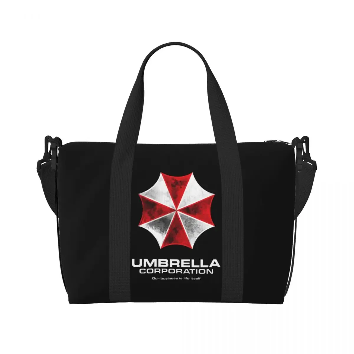 사용자 정의 우산 회사 비치 토트 백 여성 비디오 게임 큰 구획 체육관 비치 여행 가방