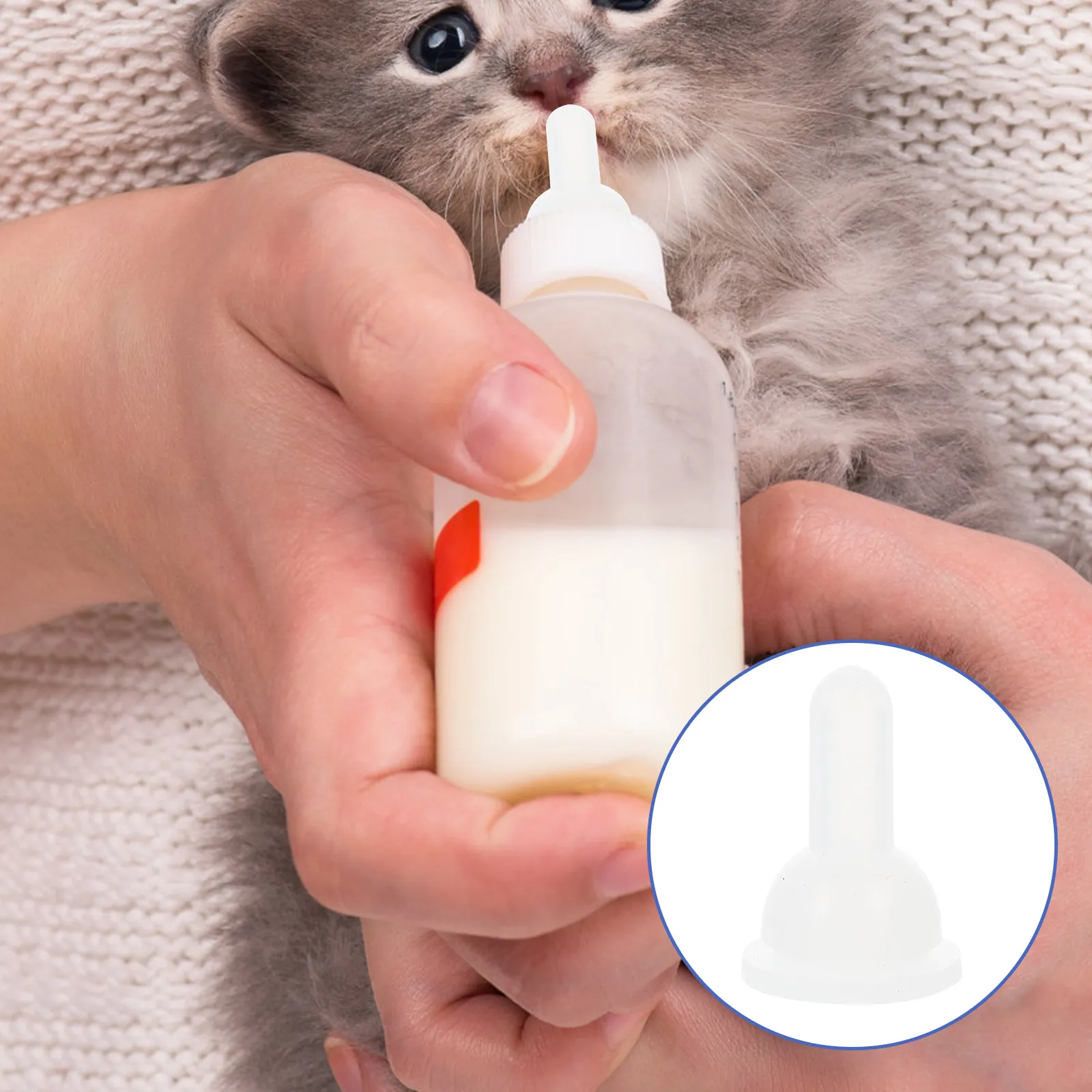 10Pcs Professional Pet Feeding Nipples Silicone Drink Teats for Bunny Hamster Small Pets Convenient Cleanable Artificial Nursing
