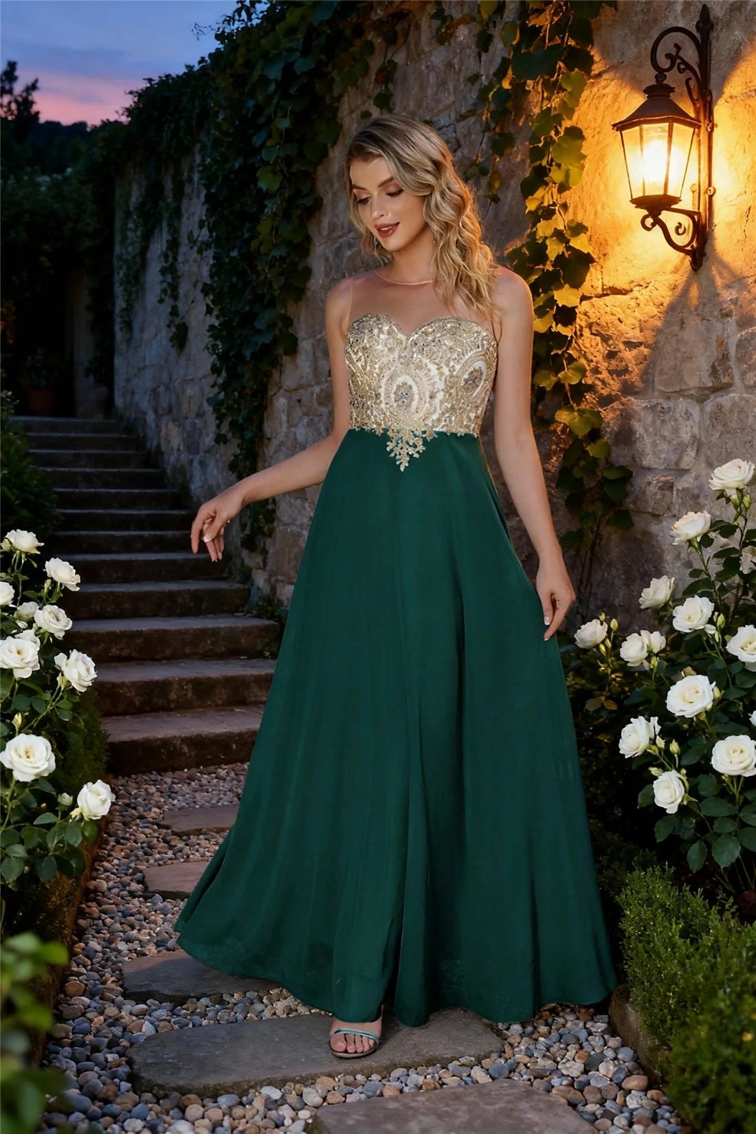 فستان حفلات عيد الميلاد من الدانتيل على شكل حرف a أنيق بدون ظهر طويل من الشيفون مطرز بالخرز فساتين سهرة رسمية لحفلات الزفاف وحفلات الزفاف #2