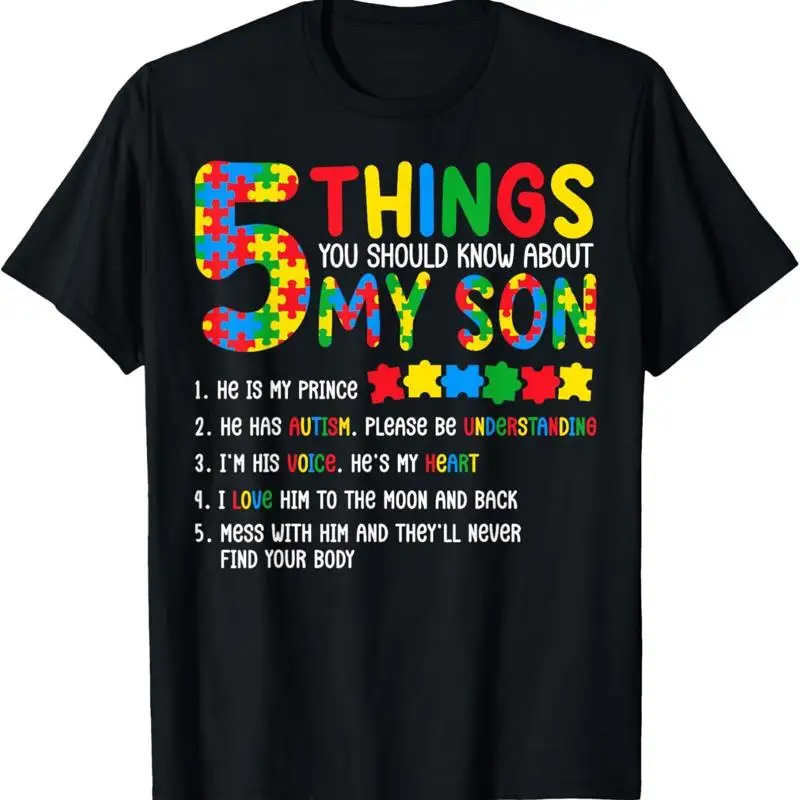 T-shirt de sensibilisation à l'autisme, 5 choses que vous devriez savoir sur mon fils