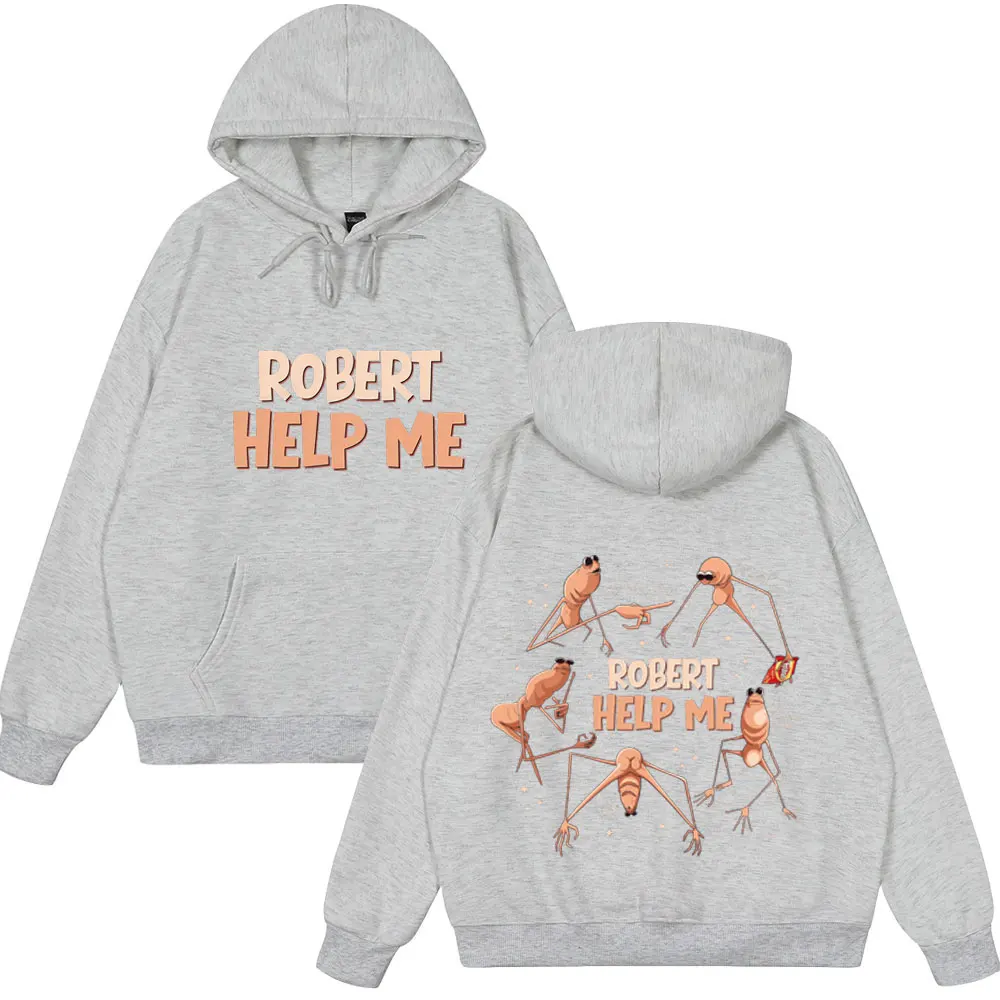 روبرت مساعدتي ماركوس الدودة مضحك ميمي هوديس الرجال عالية الجودة زوجين بلوزات الشتاء موضة الهيب هوب سترة طويلة الأكمام #2