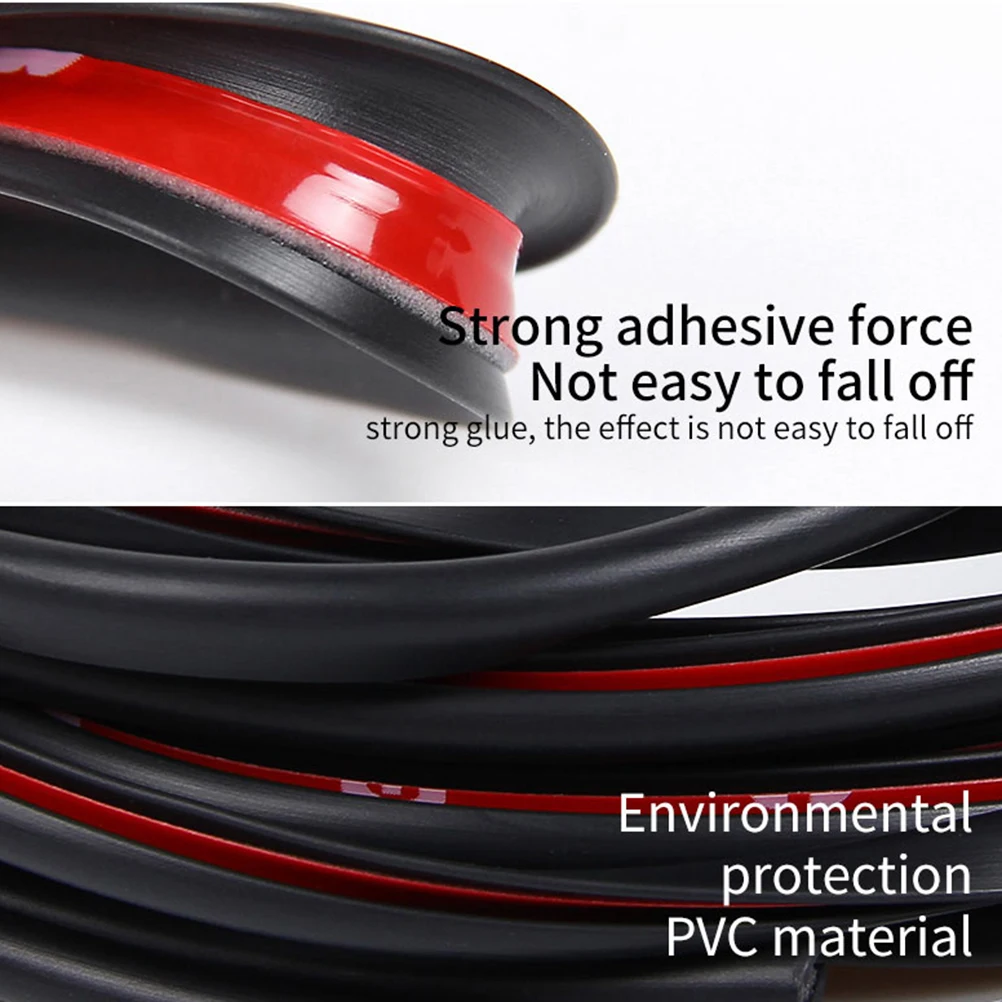 

5 M Universal Door Seal Strip Durable Guards Soft Rubber Removable Car Protectors Edge Clear