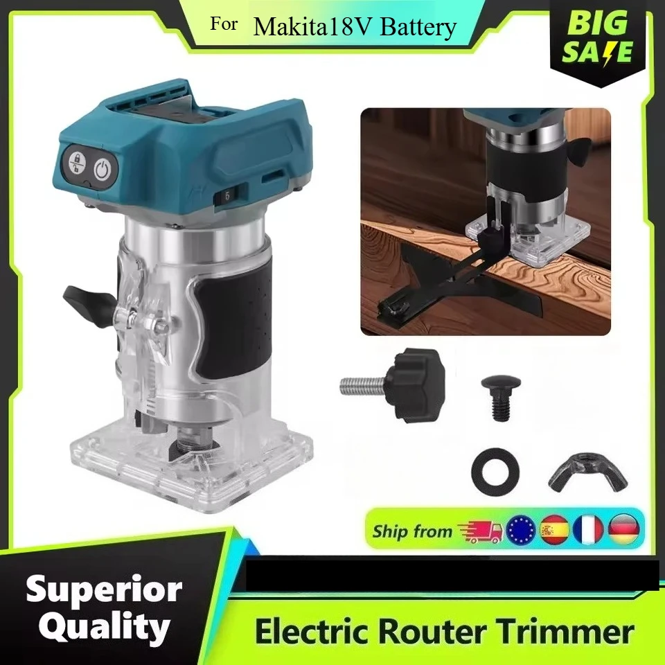 

For Makita 18V Battery 5 Speeds Brushless Electric Hand Trimmer Cordless Wood Router Woodworking Engraving Milling Cutter