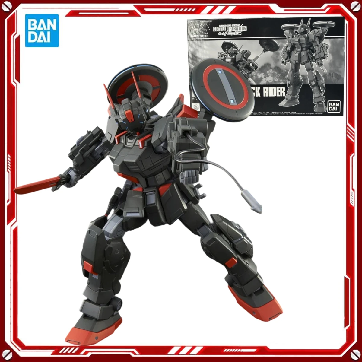 

Оригинальные наборы фигурок Bandai, модели HG Gundam RX-80BR Black Rider, аниме-фигурки, игрушки-модели, подарок для мальчиков и девочек