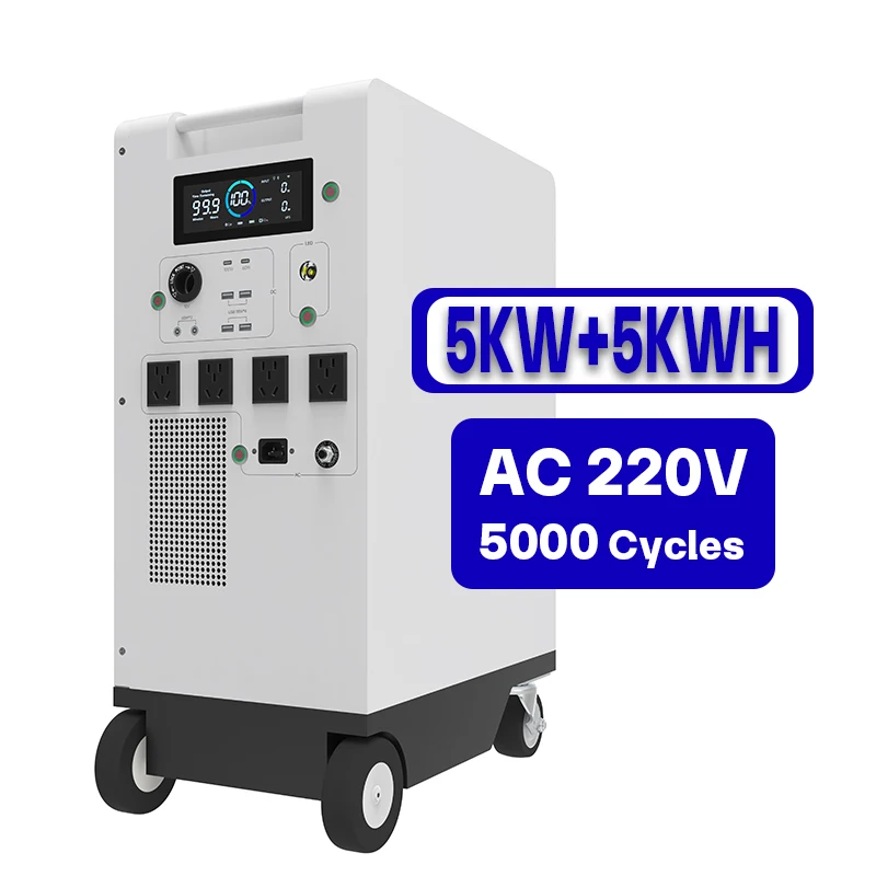 

All In One Rechargeable 48v 51.2v Lithium Ion Battery 5kwh 10kwh 15kwh Built In Inverter 5kw And Bms Household Use