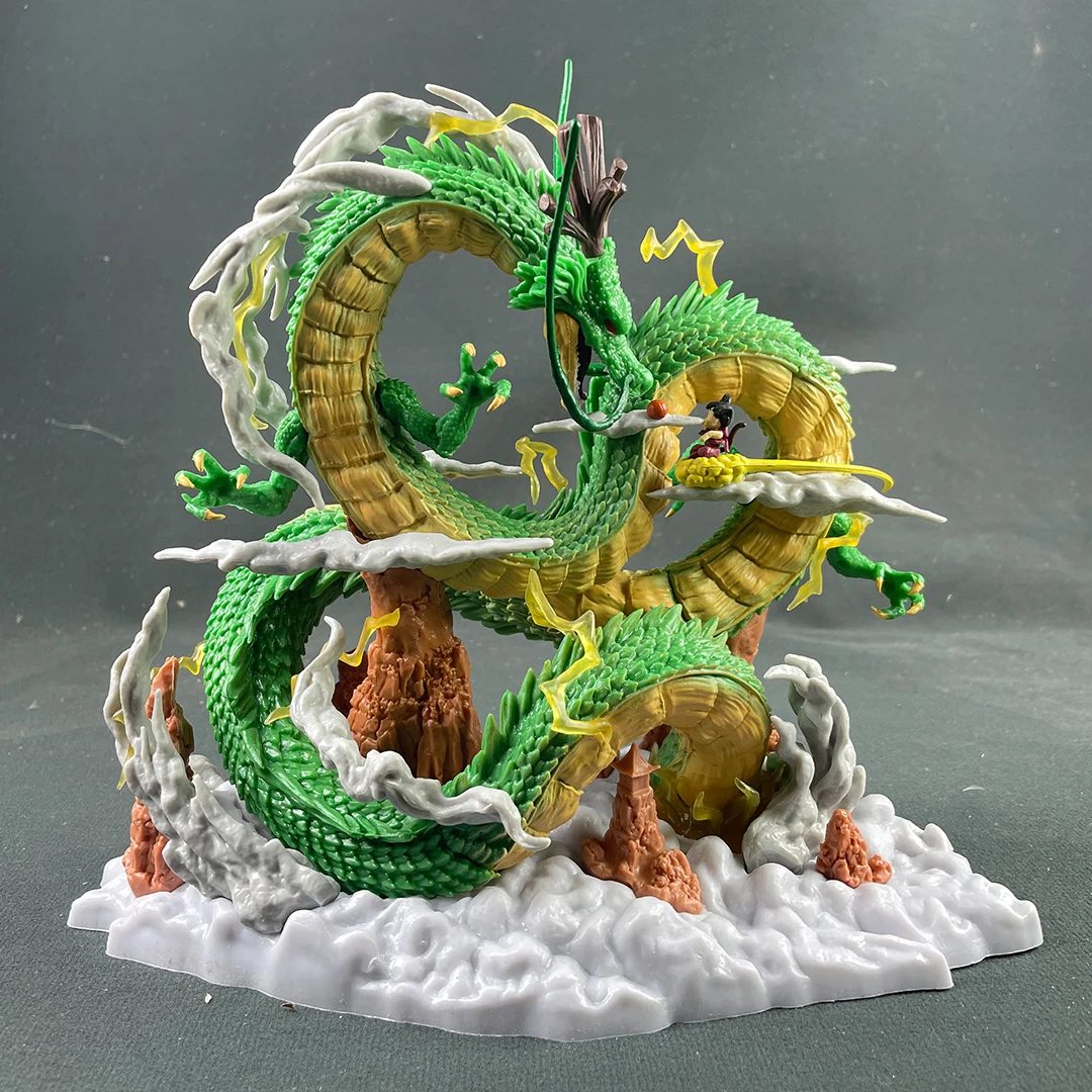 Anime Dragon Ball Z Shenron Figure with kid goku Figurine 20.5CM PVC Action figures Shenlong DBZ Collectible Model Statue Toys