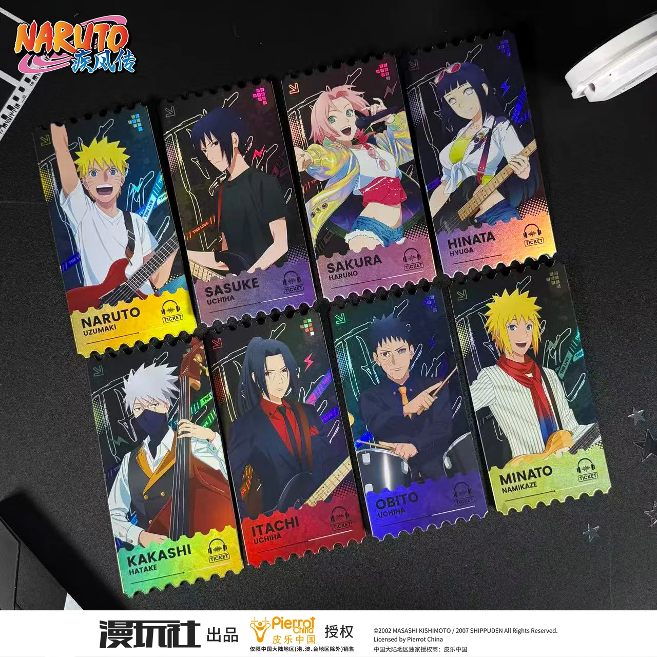 Naruto Shippuden Sakuke Sakura Hinata Kakashi Obito China Official Authorization Live Series Laser Printed Ticket